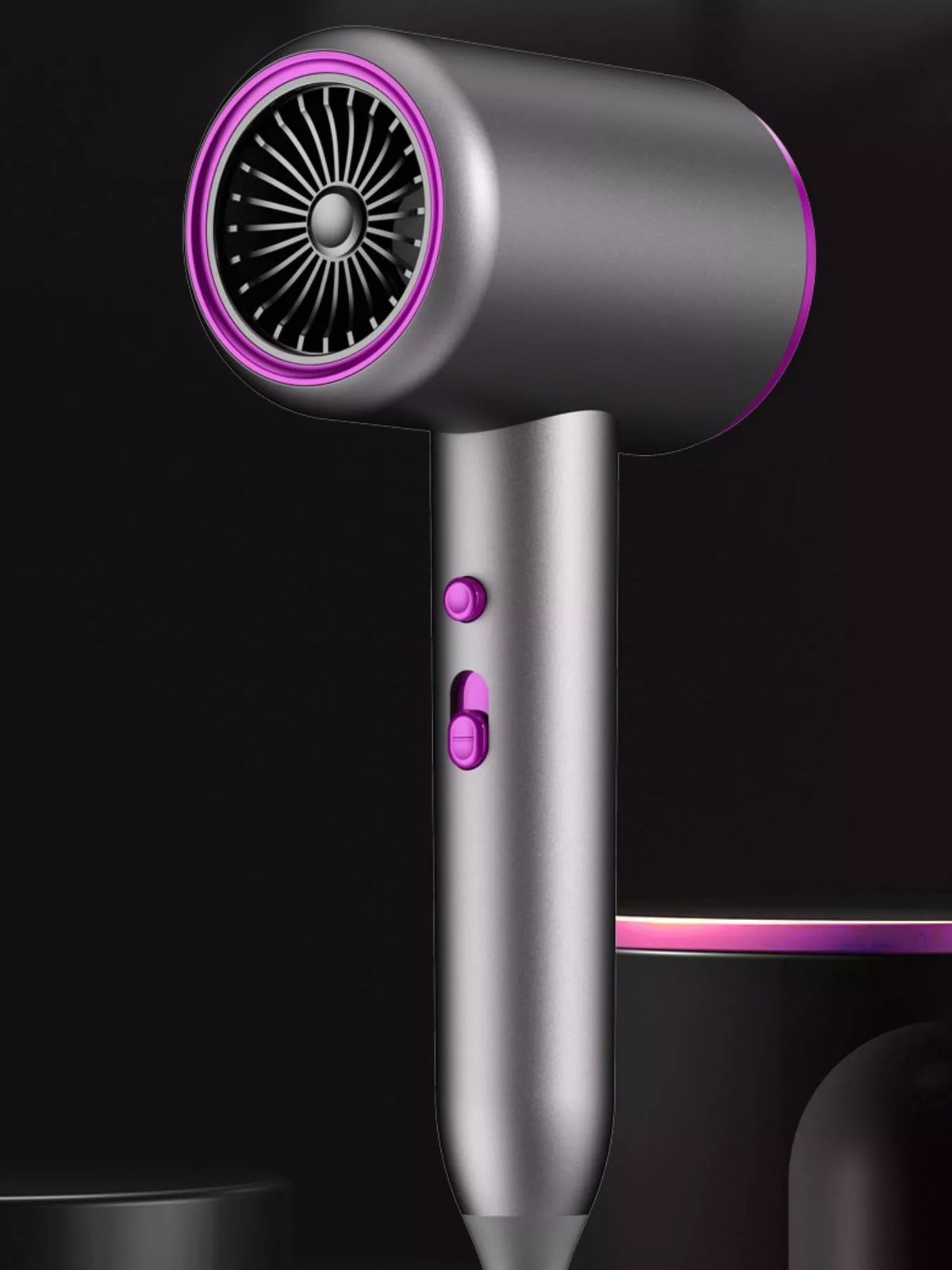 Hair dryer in white finish