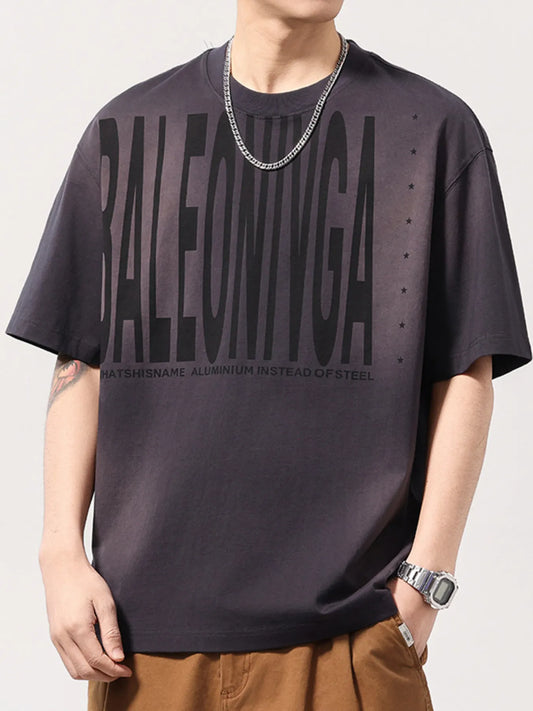 Men's Plus Size Oversized Graphic Short Sleeve T-Shirt - Fashorio