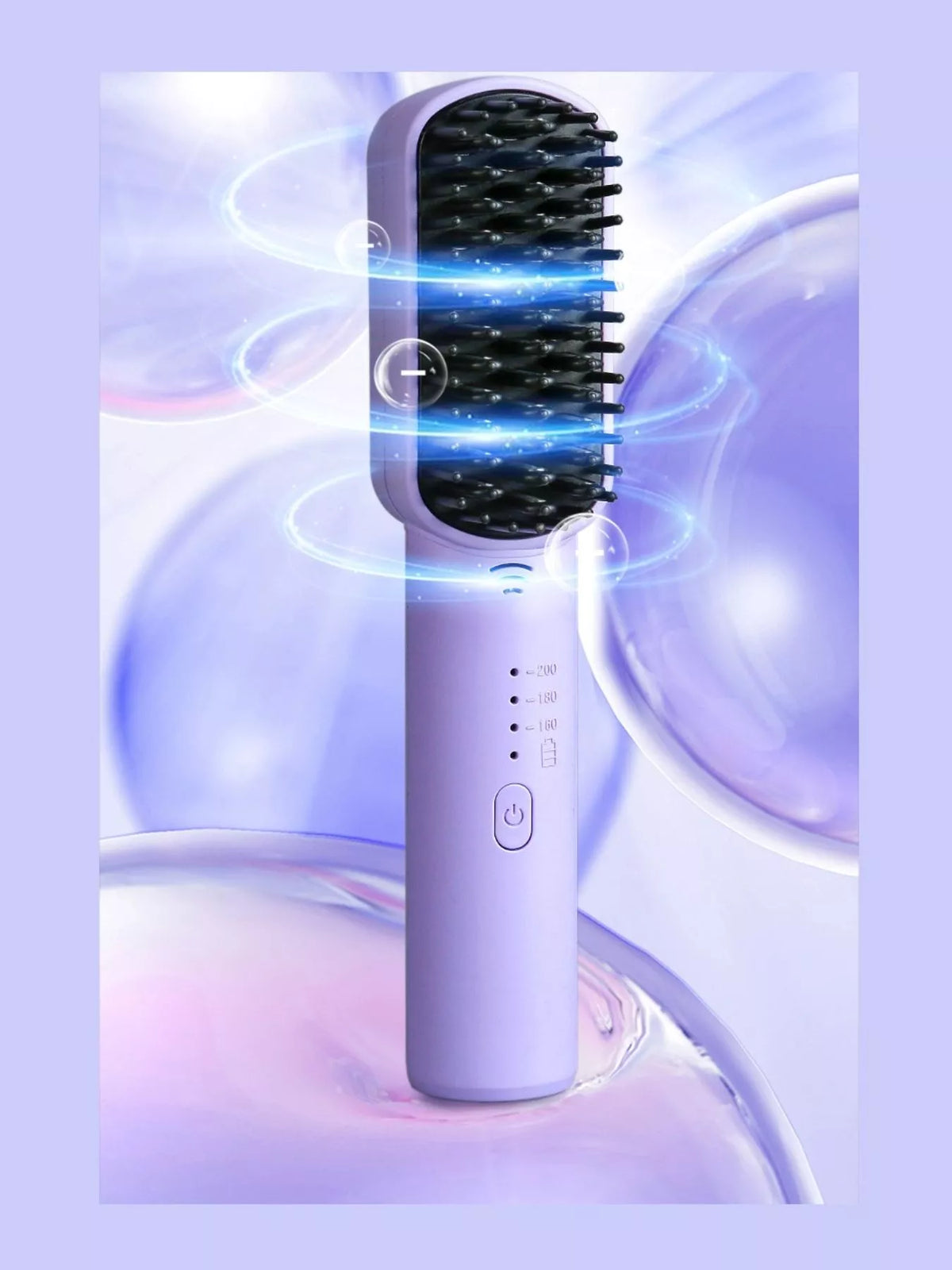 Straightening comb in pink