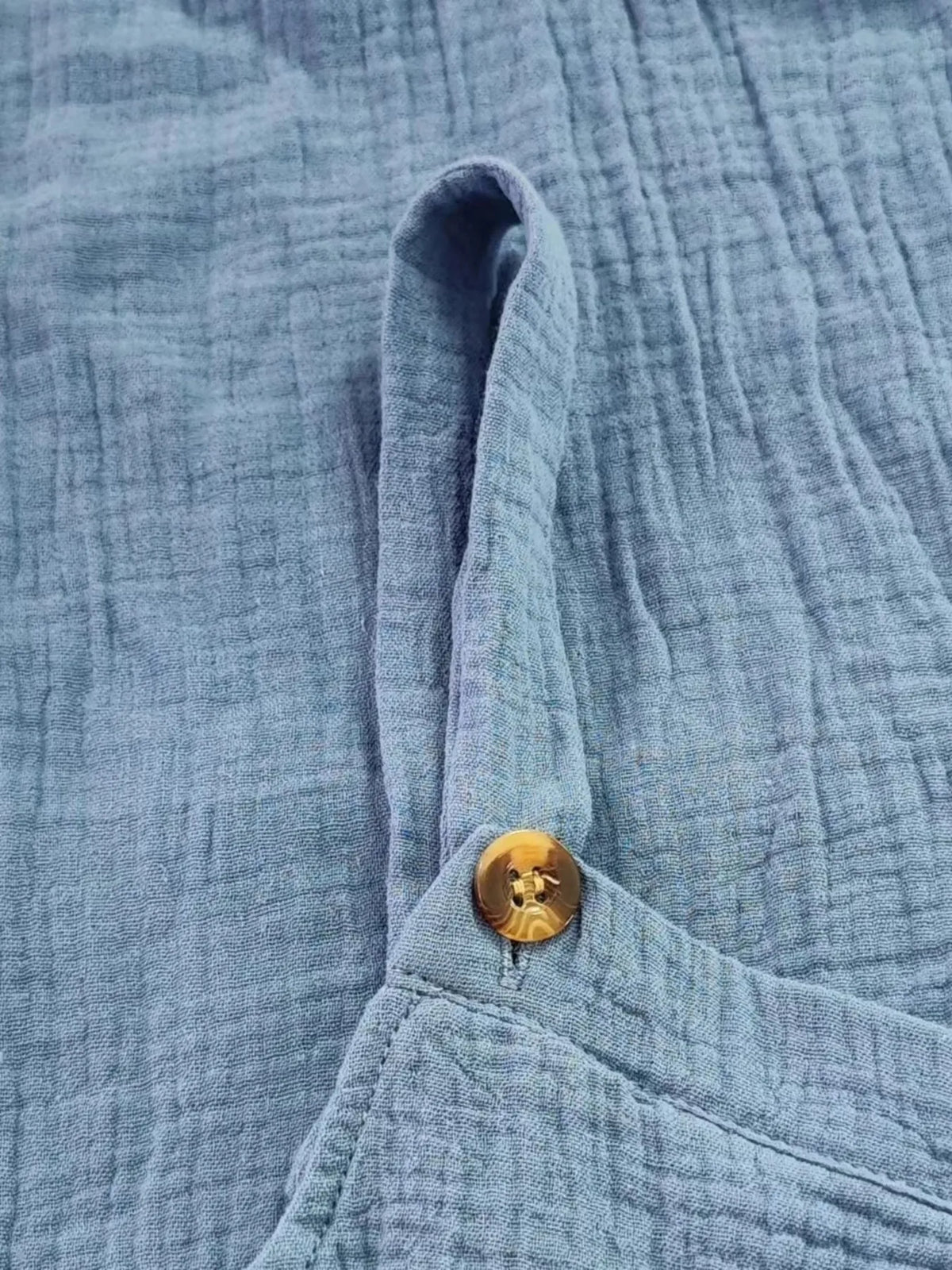 Textured overalls pocket detail