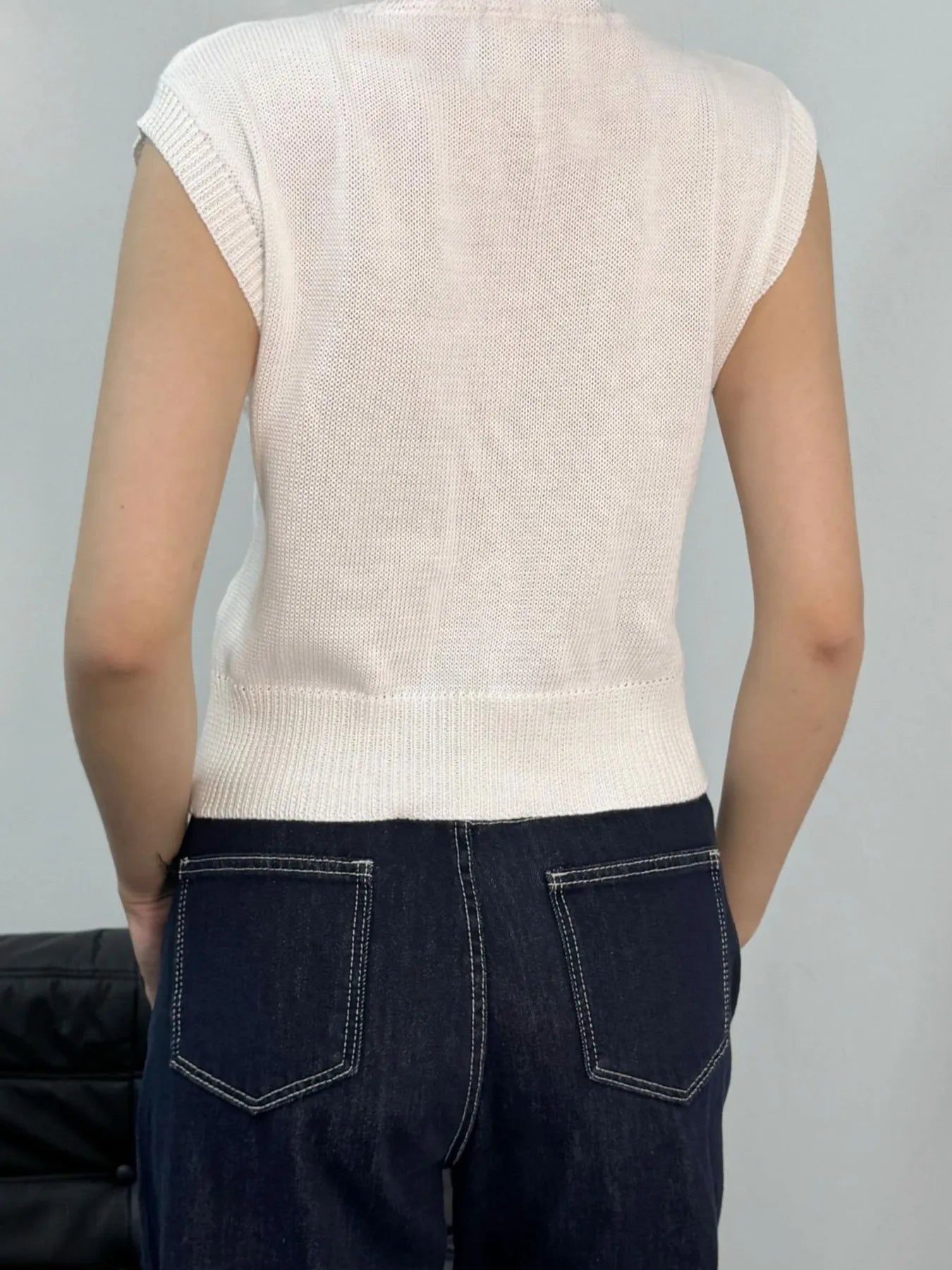 Cable Knit Round Neck Sweater Vest - Fashorio