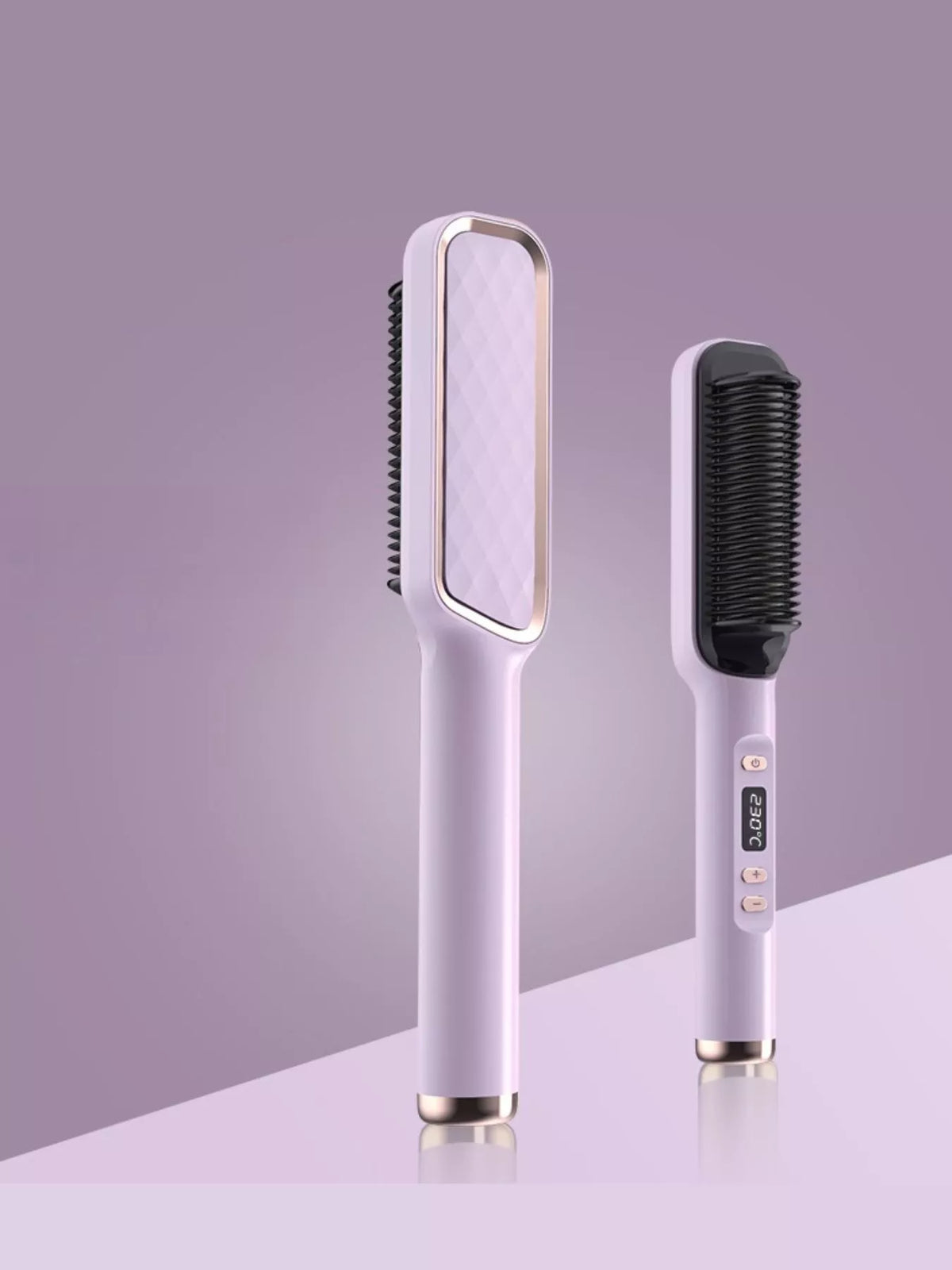 Straightening comb handle detail