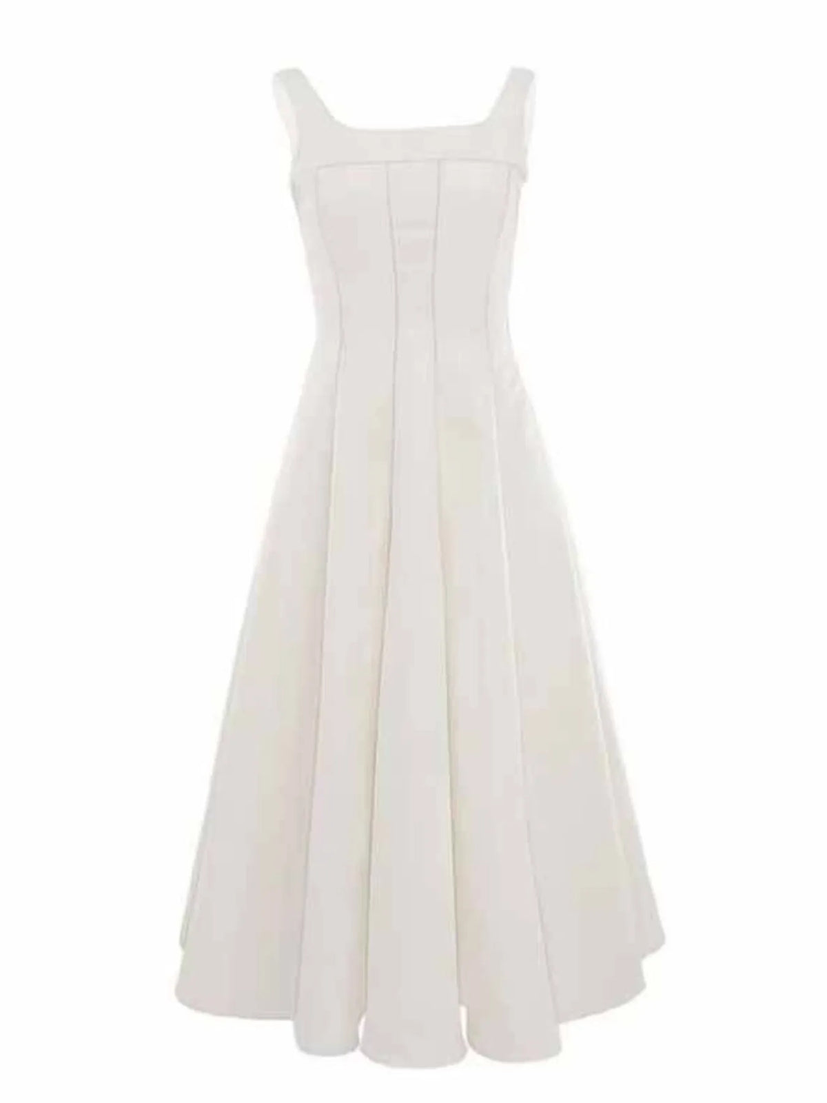 A Line Midi Sleeveless Dress back view
