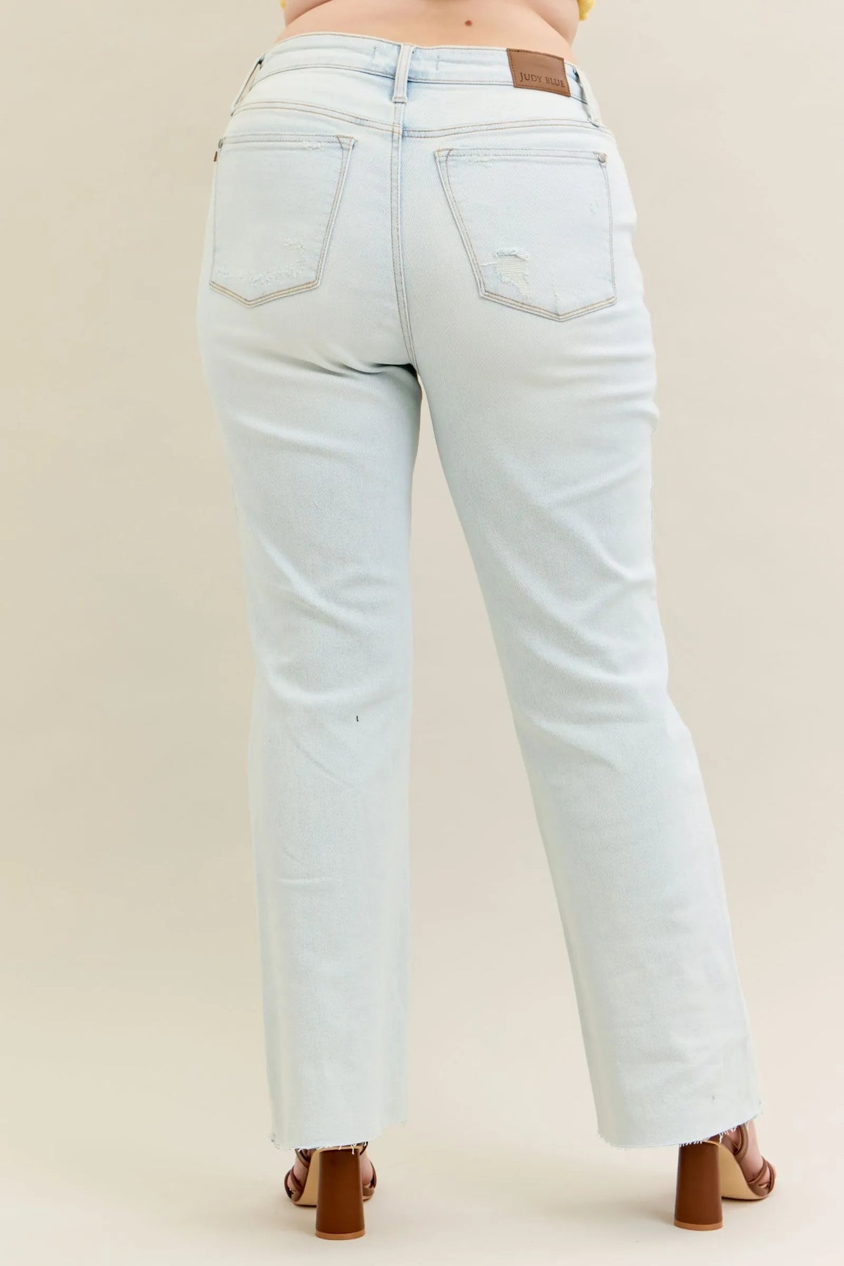 Judy Blue plus size light wash bootcut jeans view