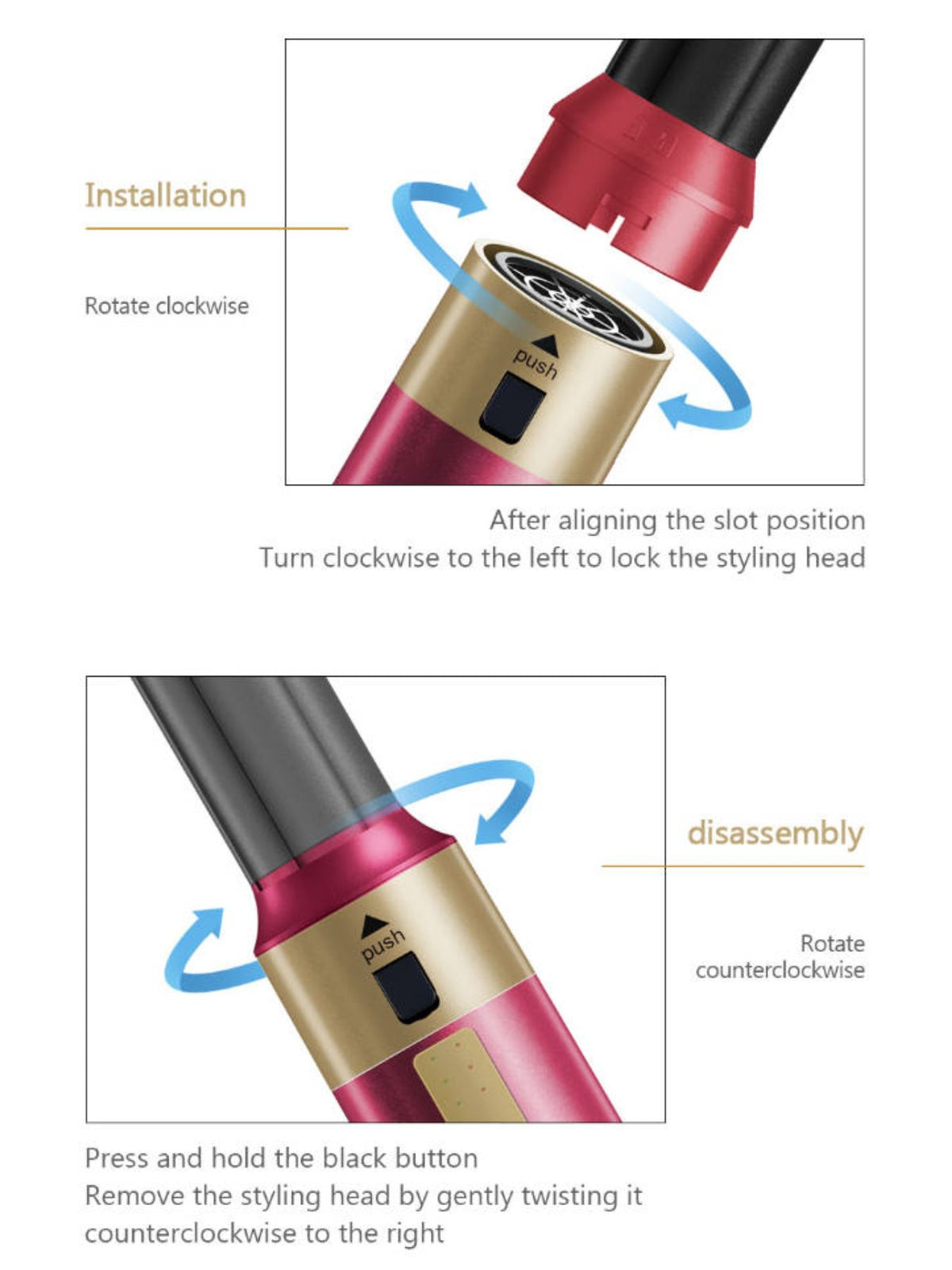 Hot air brush control settings