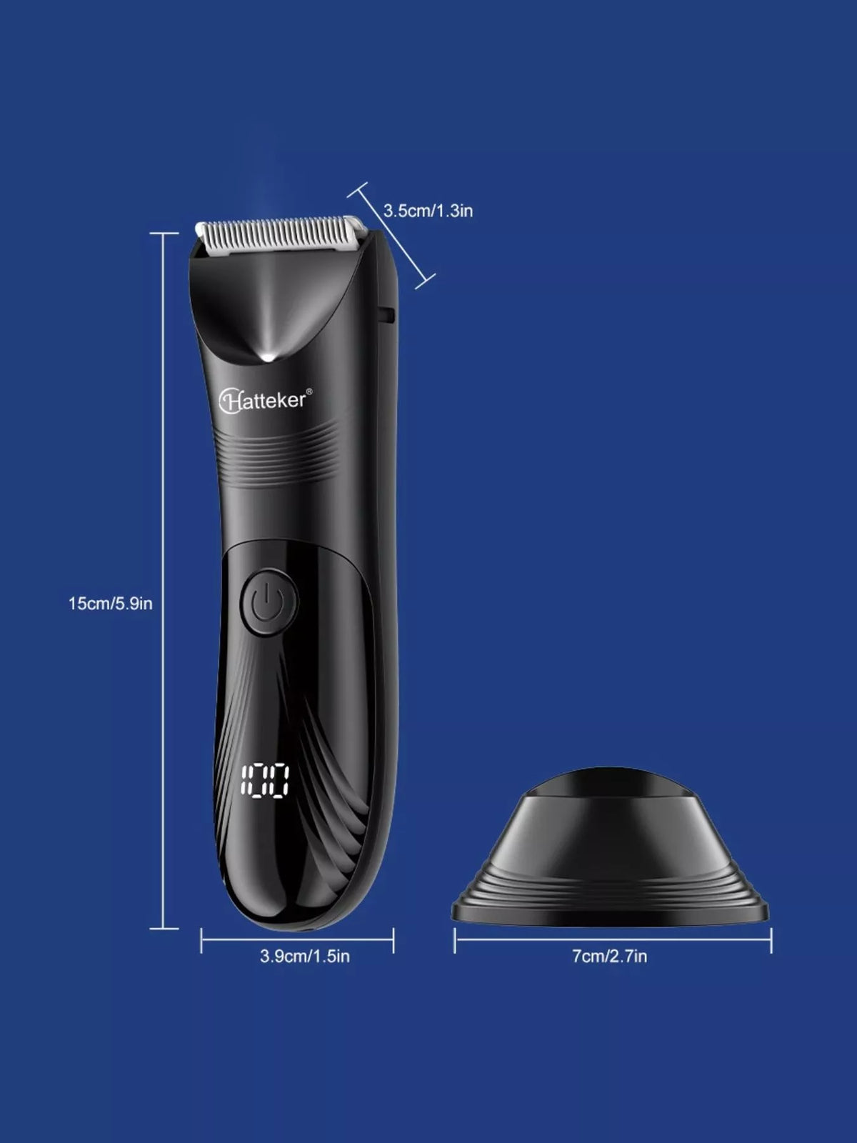 Compact epilator full view