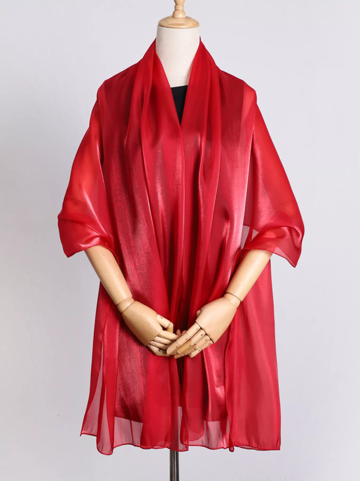 Solid color organza scarf color option four