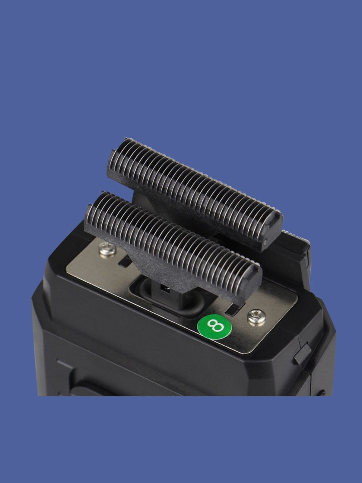 Electric shaver side profile view