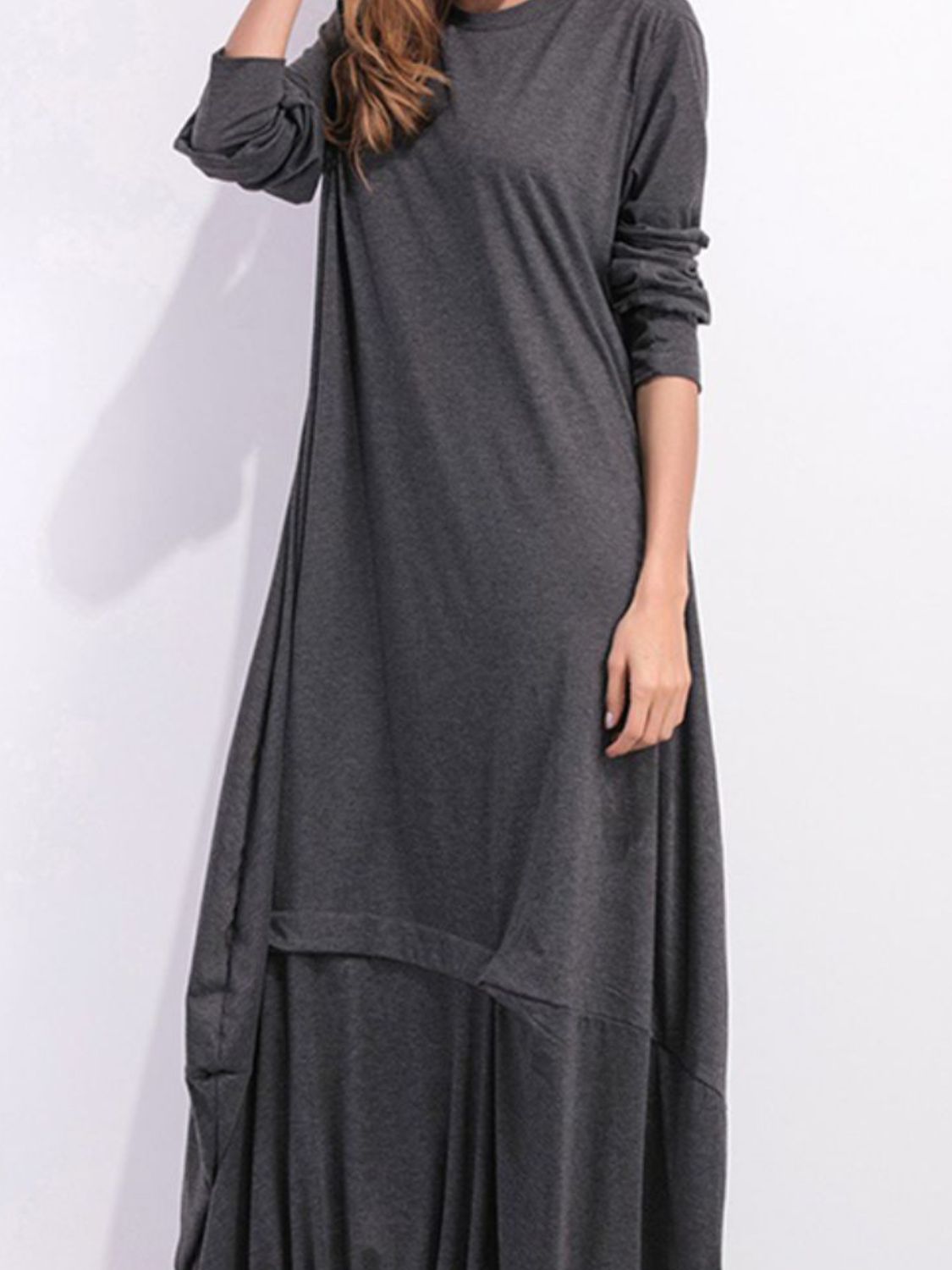 Sweatshirt maxi dress side view