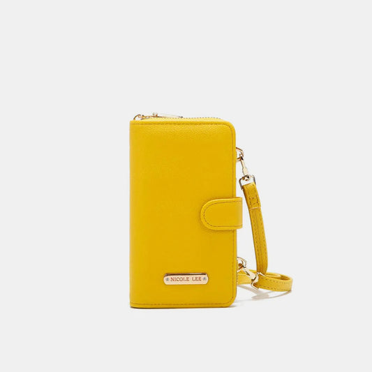 Nicole Lee USA 2 Piece Phone Case Crossbody Wallet Mustard One Size - Fashorio