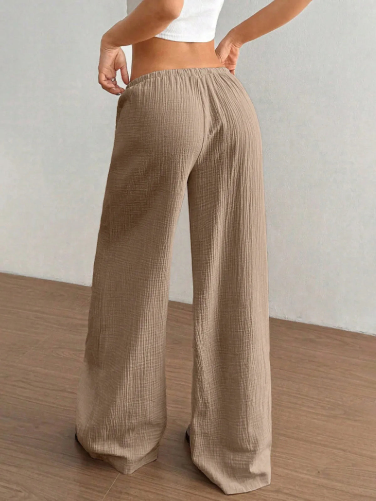 Wide leg pants back view