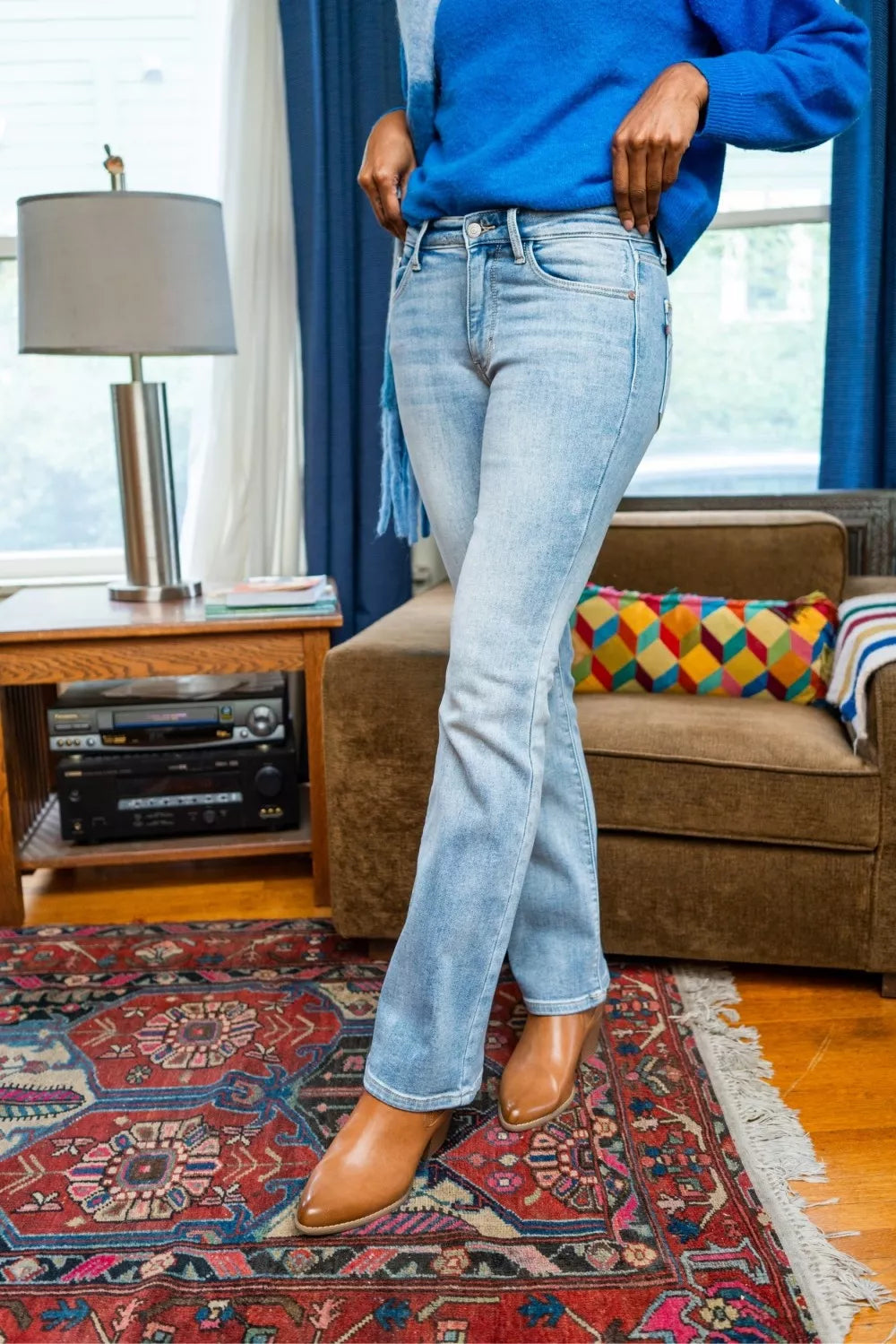 Judy Blue mid rise bootcut jeans styled outfit