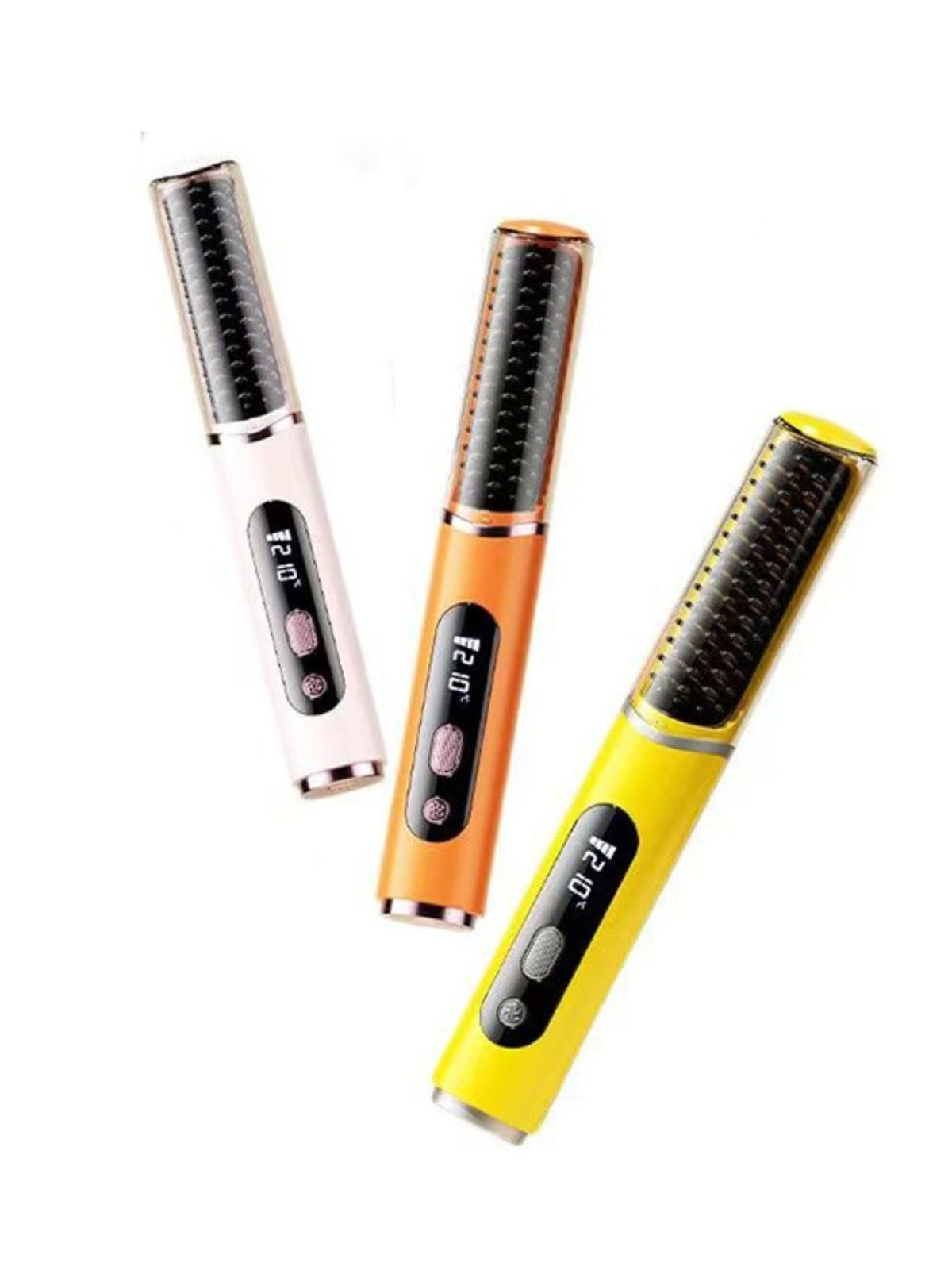Straightening comb held in hand