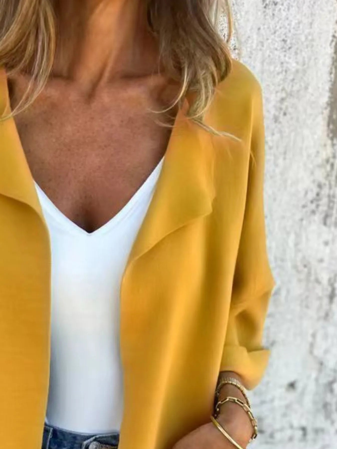 Full Size Open Front 3/4 Sleeve Cardigan Plus Size - Fashorio