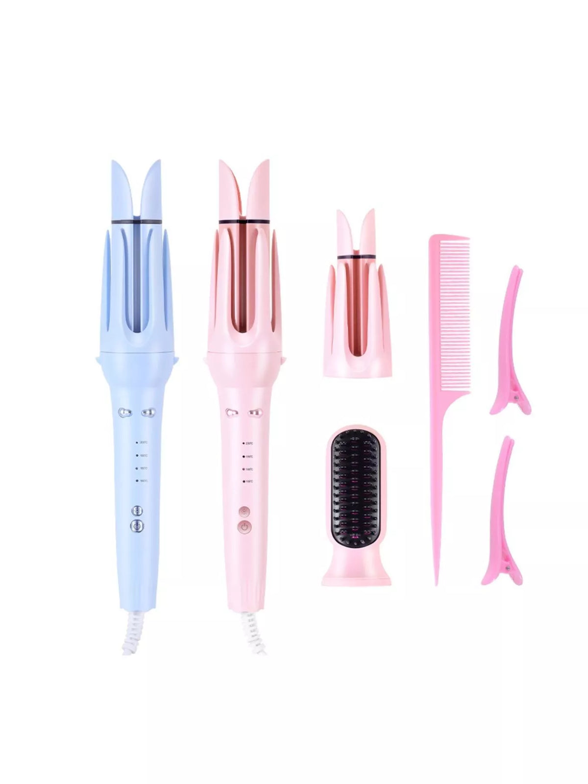 Curling iron rotating barrel close up