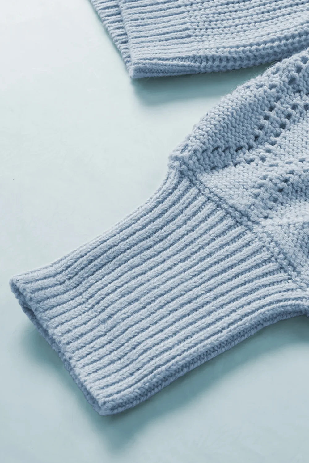 Openwork V-Neck Button Up Cardigan - Fashorio