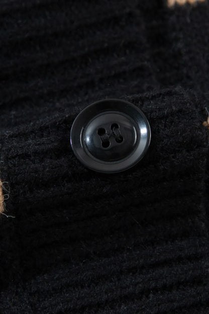 Striped Button Down Long Sleeve Cardigan - Fashorio