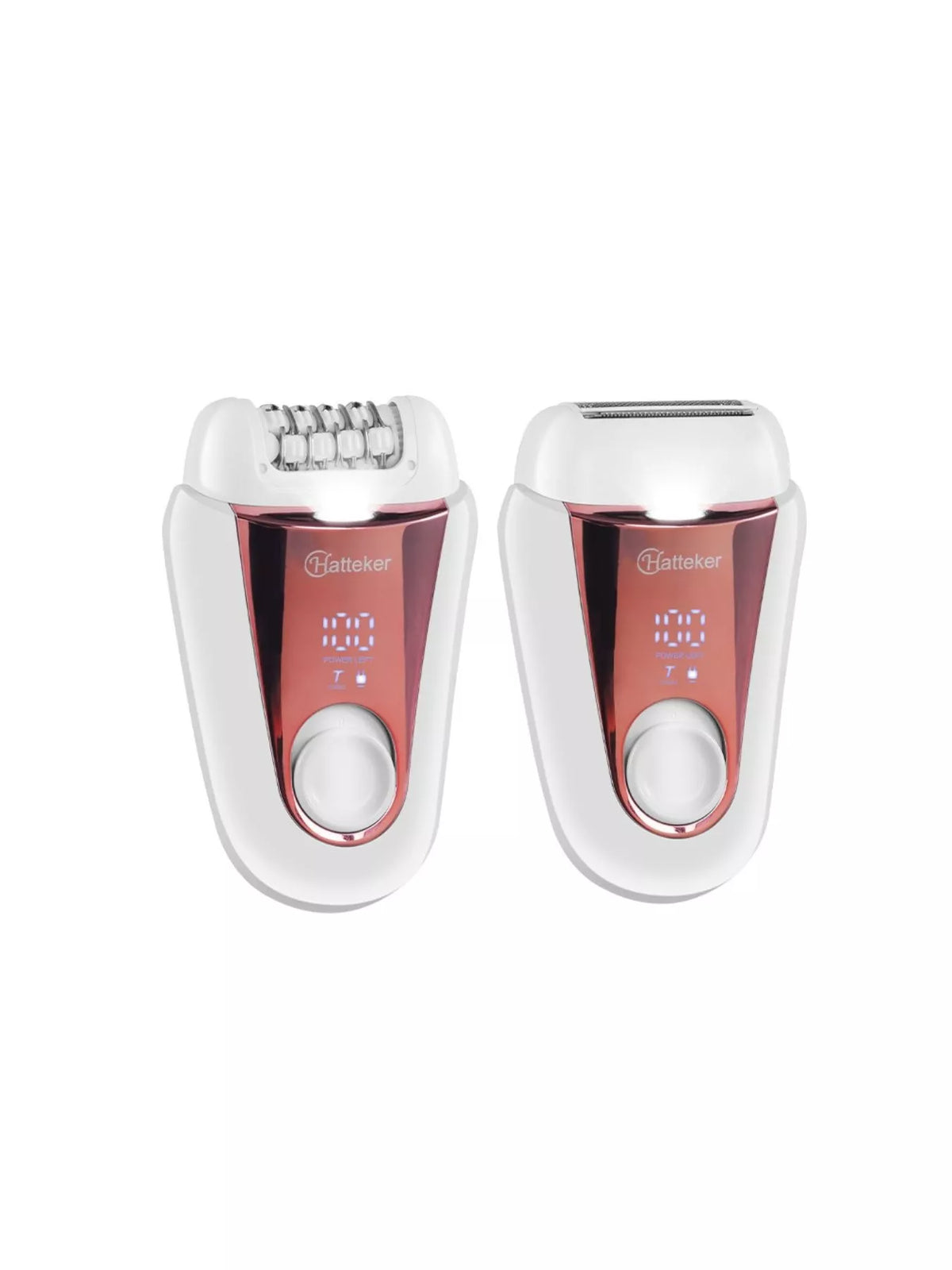 Epilator in use on leg