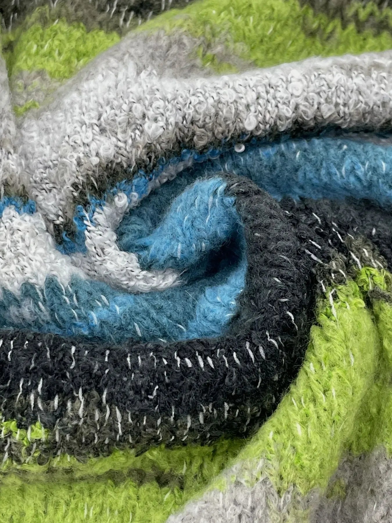 Gradient Stripe Button-Up Cardigan - Fashorio