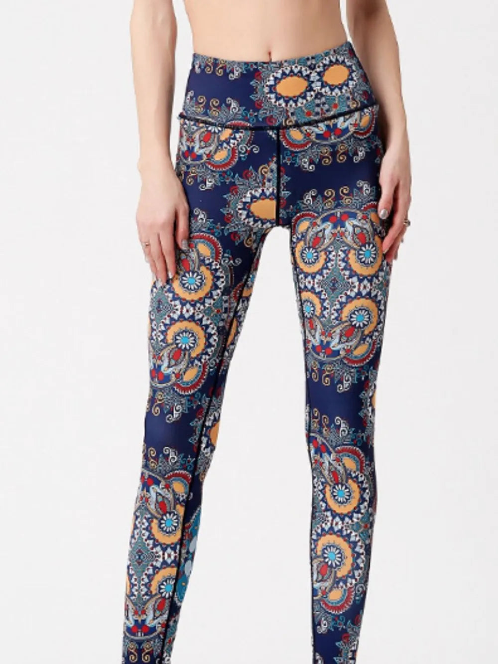 Printed High Waist Active Leggings - Fashorio