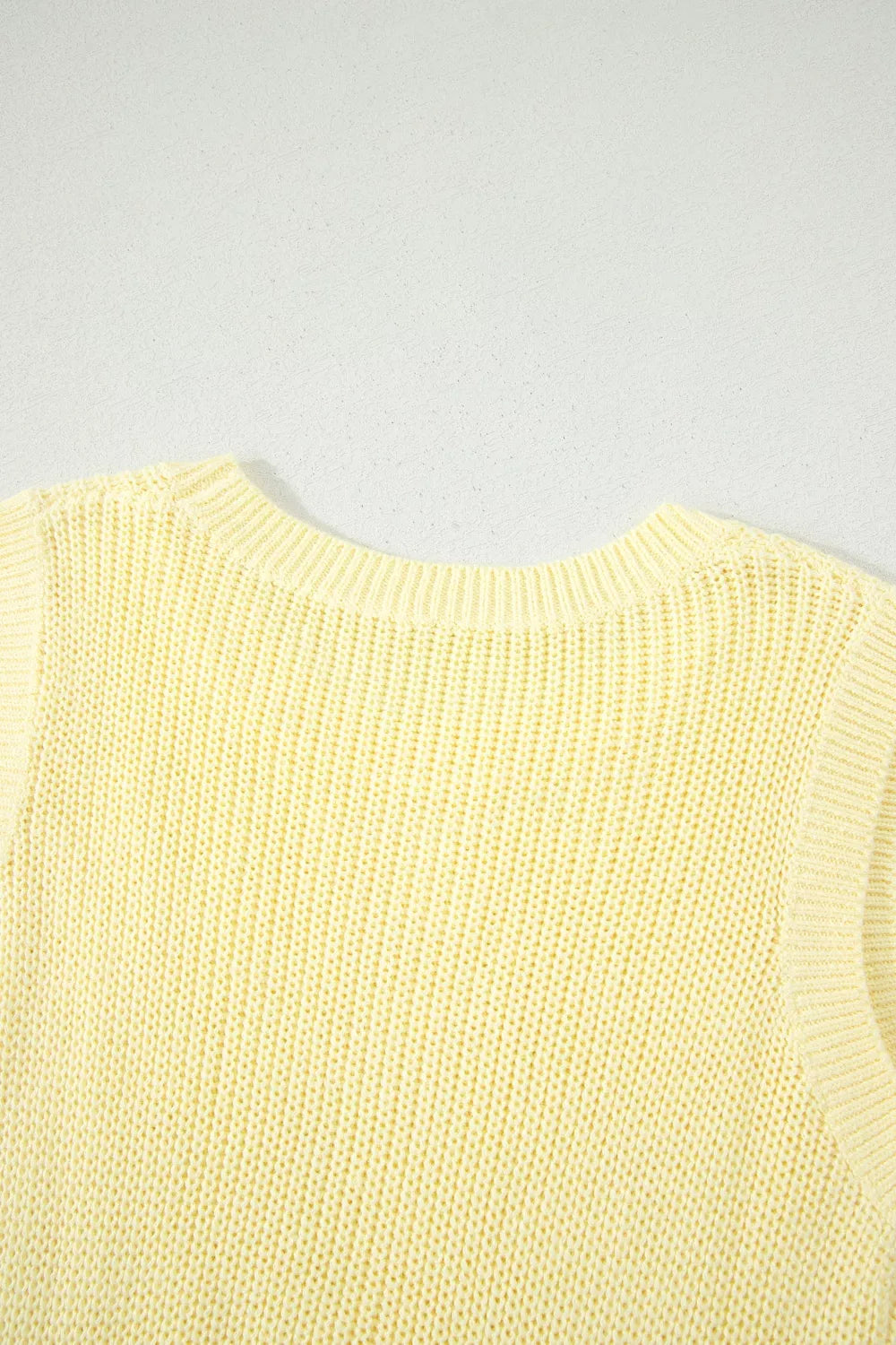 Knot back cutout tank top worn view