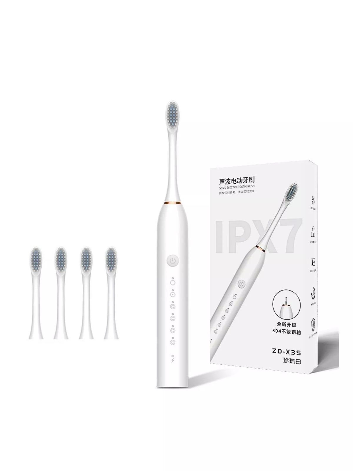Waterproof toothbrush being rinsed