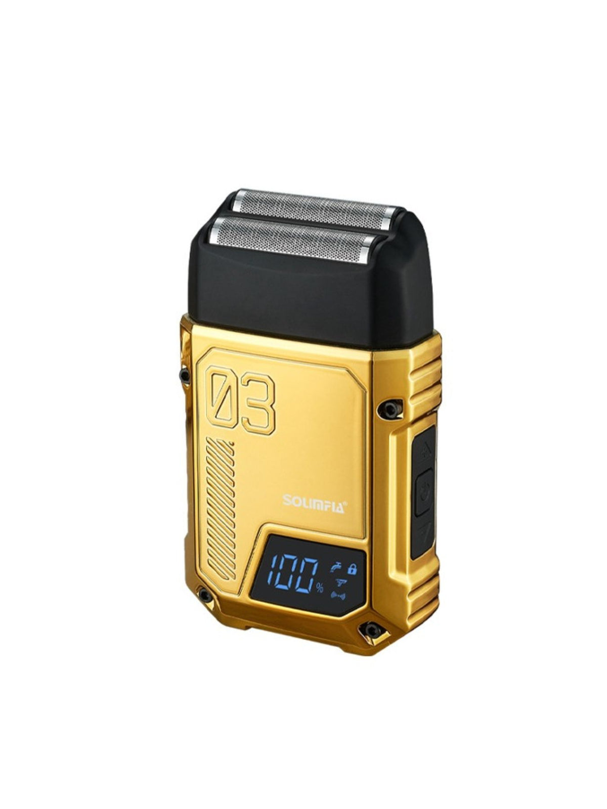 Waterproof foil shaver rinsed under water