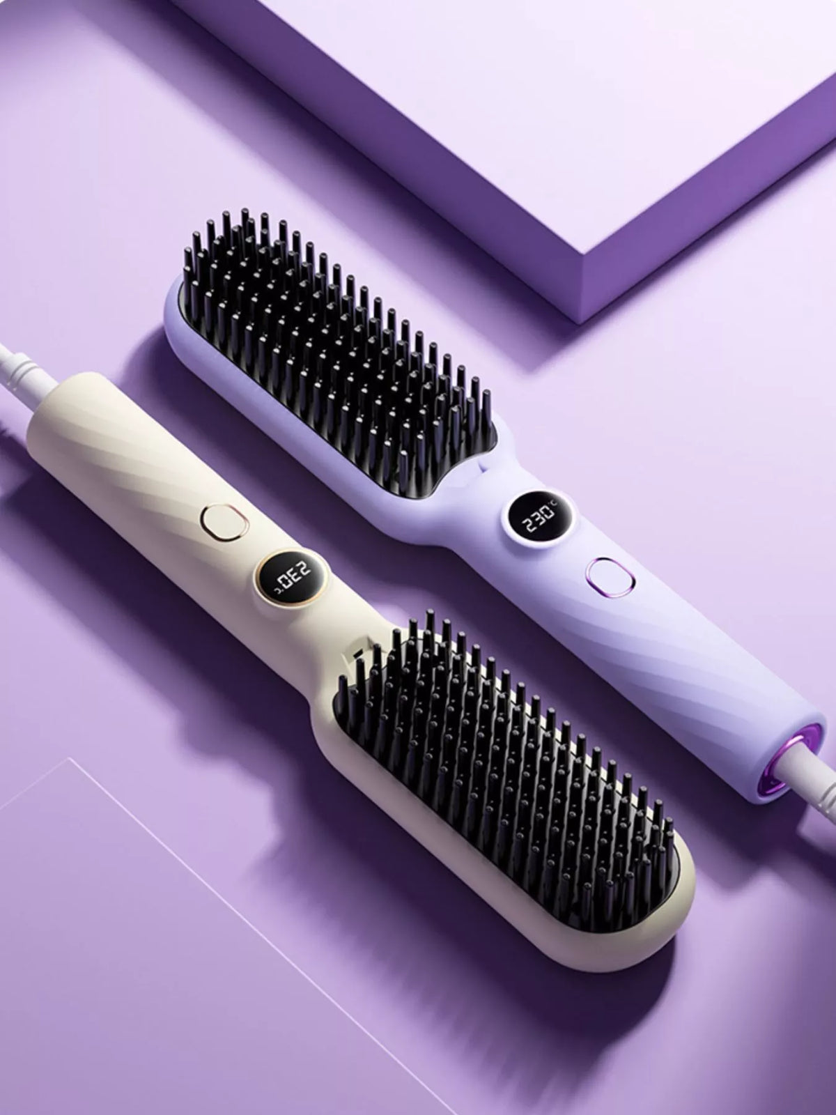 Heating straightening comb full view