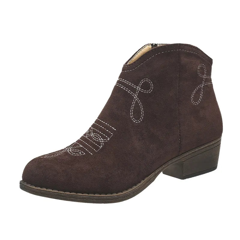 Block heel ankle boots sole and outsole view