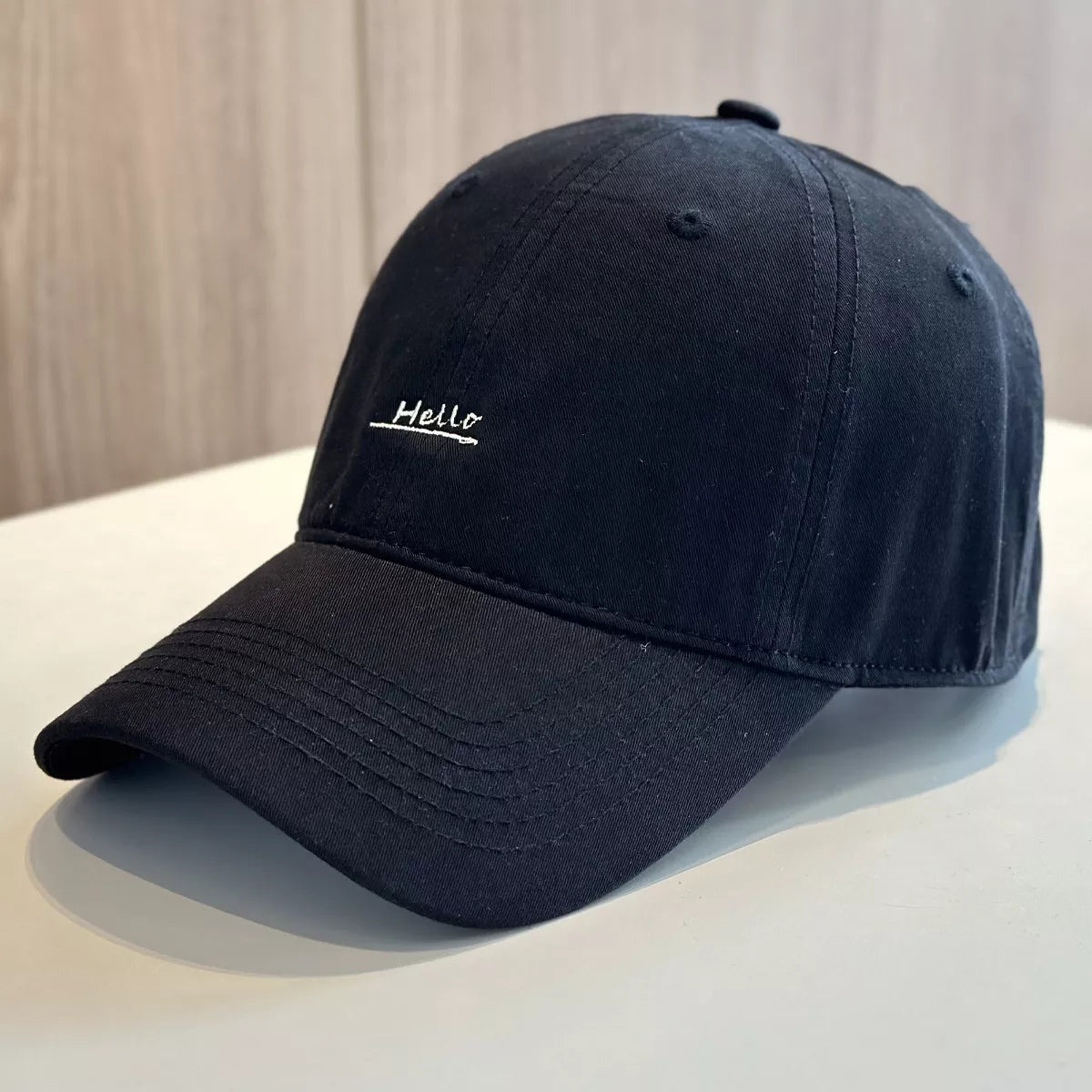 Embroidered baseball cap in a neutral colourway