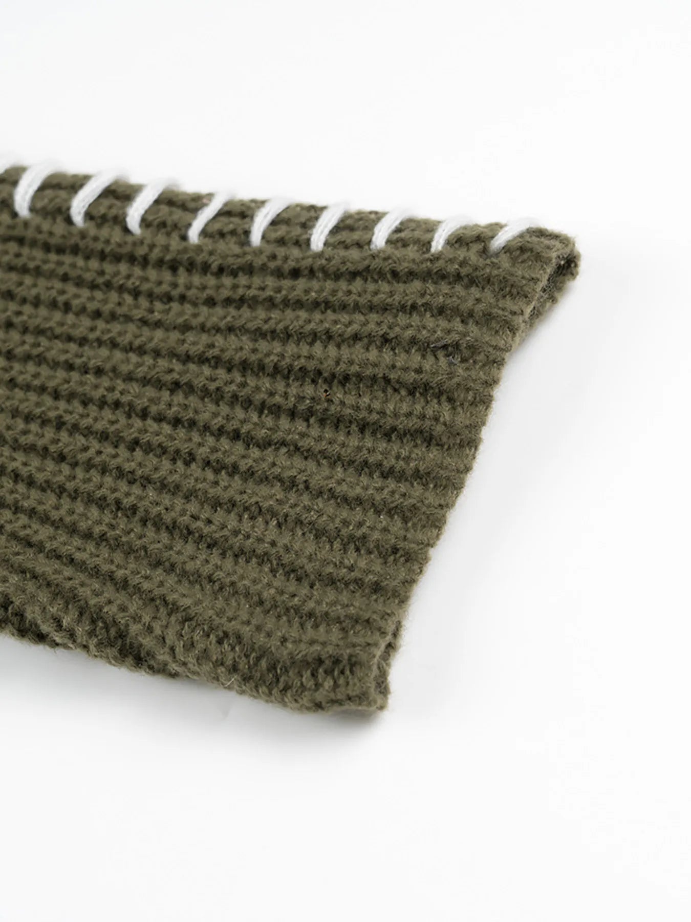 Contrast Mock Neck Long Sleeve Sweater - Fashorio