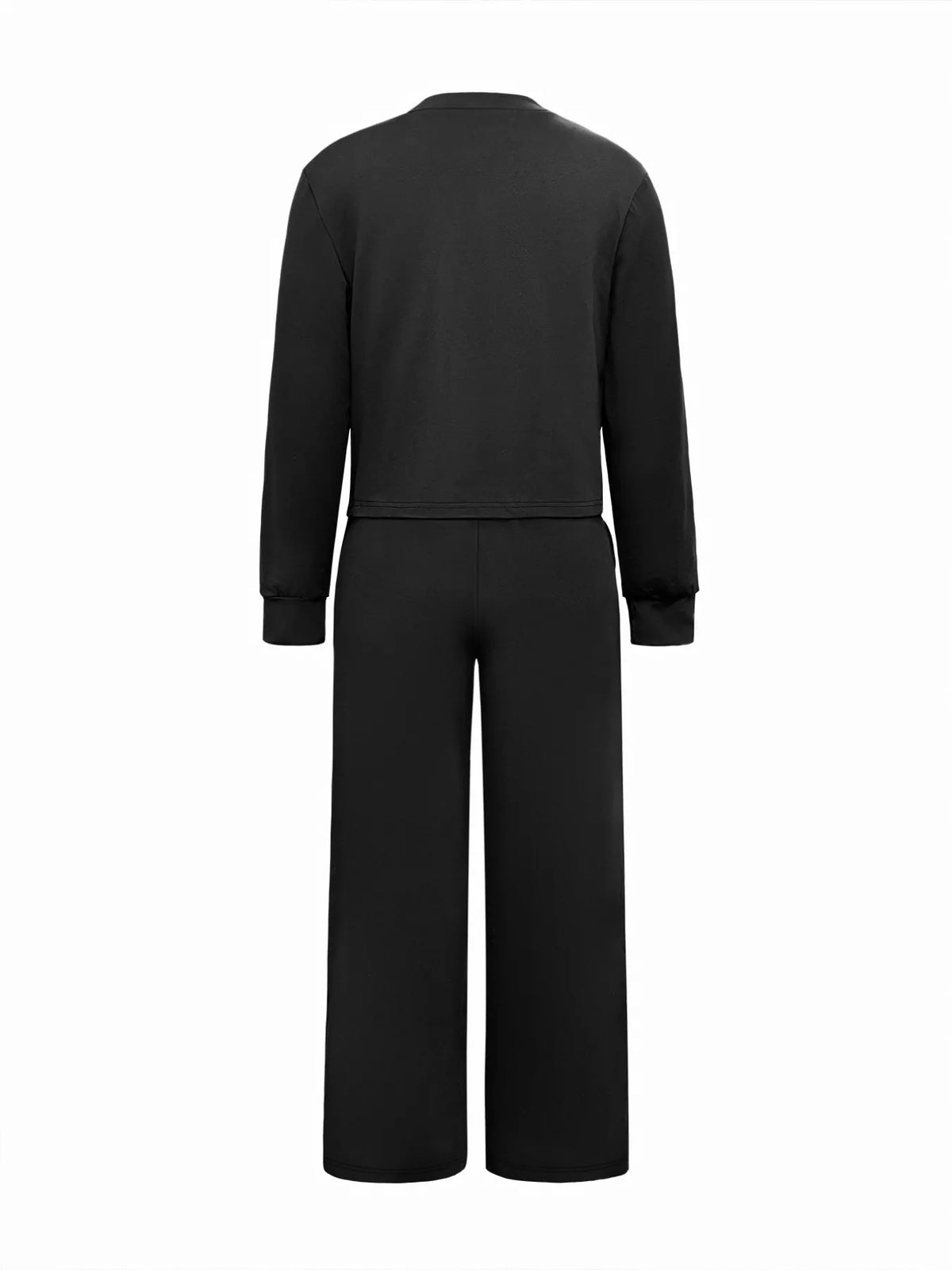 Wide leg pants set back view