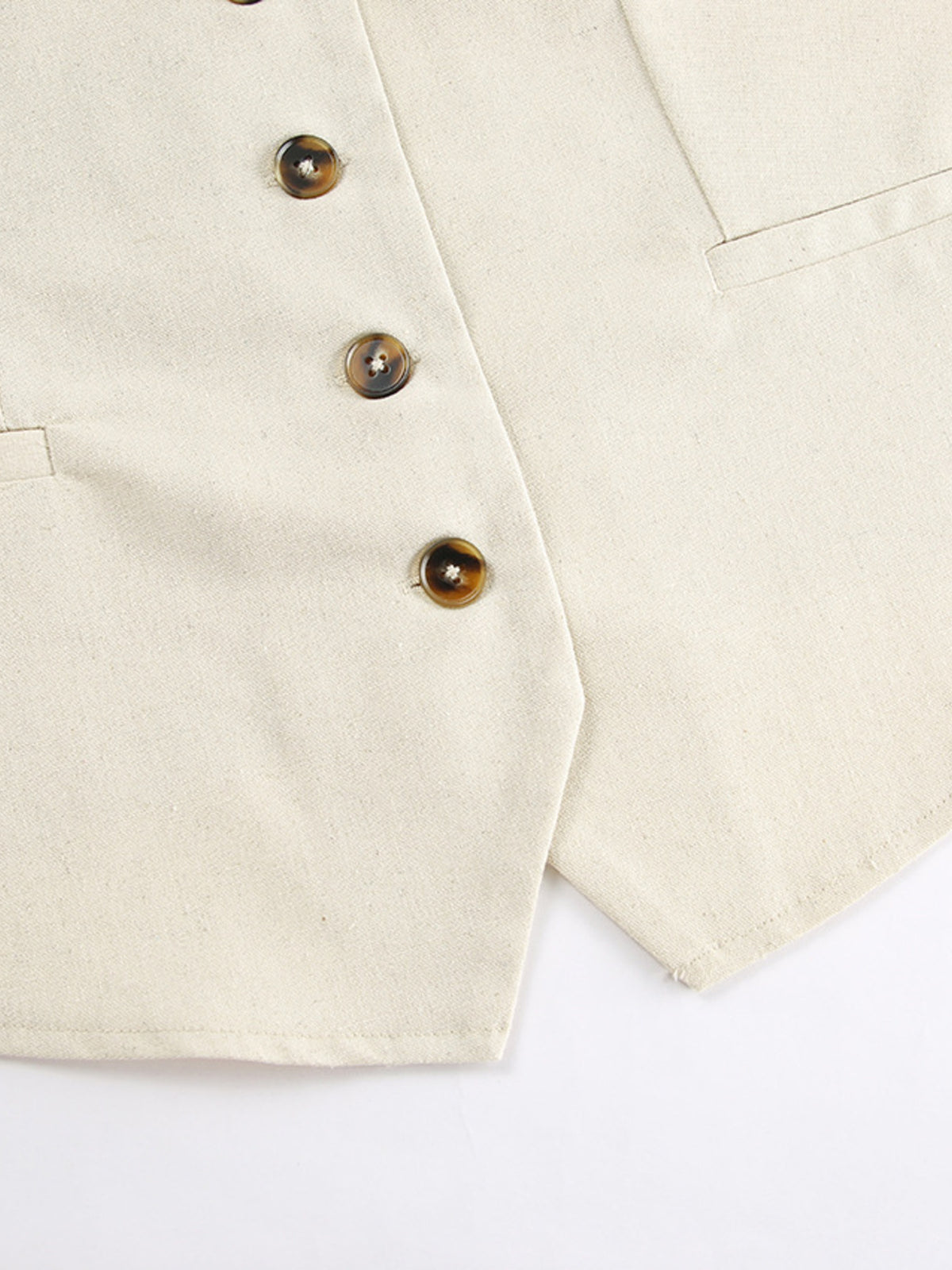 Beige vest and shorts full outfit