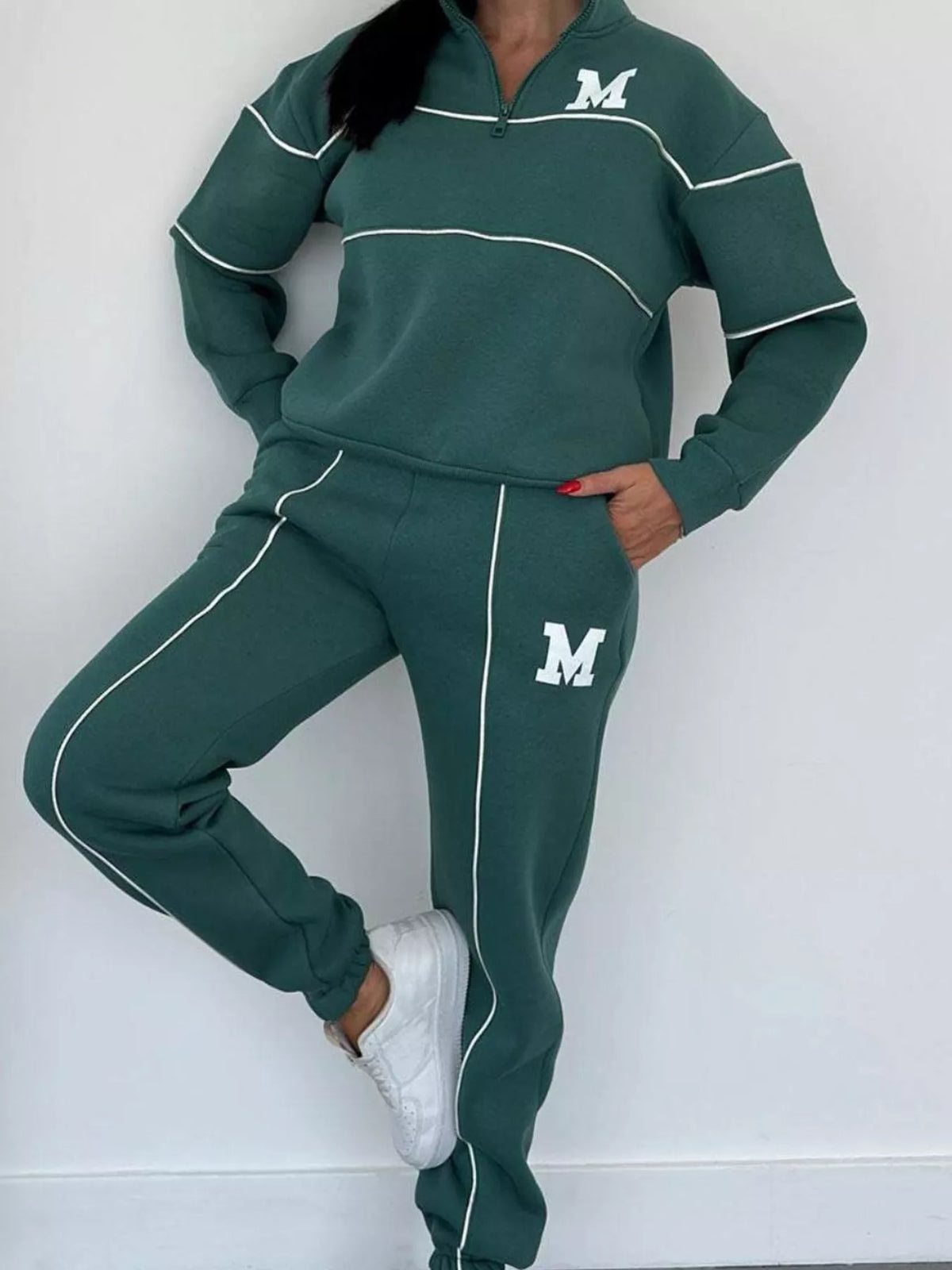 Quarter zip pants set alternate colorway side