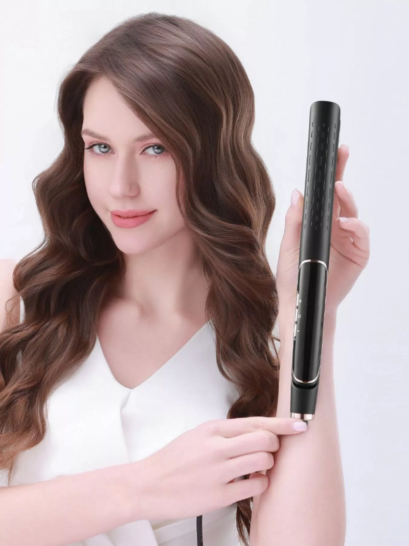 Portable compact hair straightener in black
