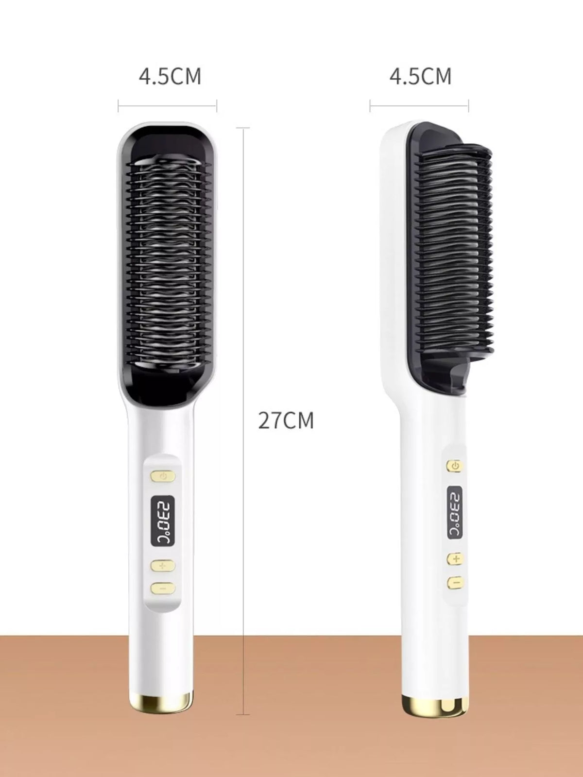 Comb straightening long hair