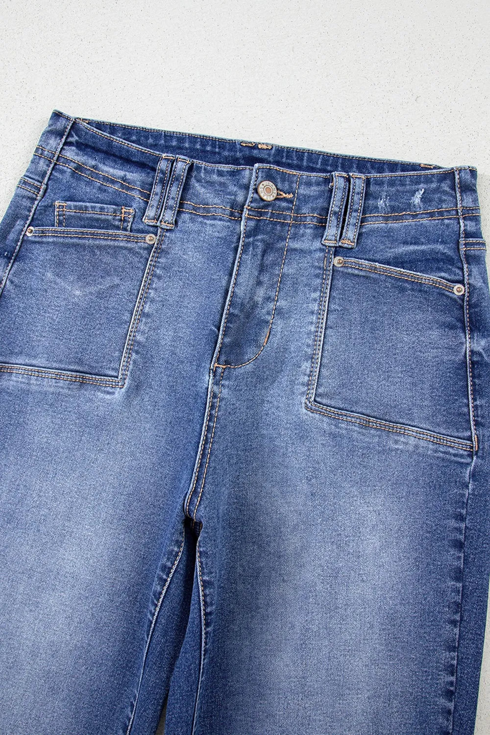 High Waisted Vintage Wash Wide Leg Jeans, view 18