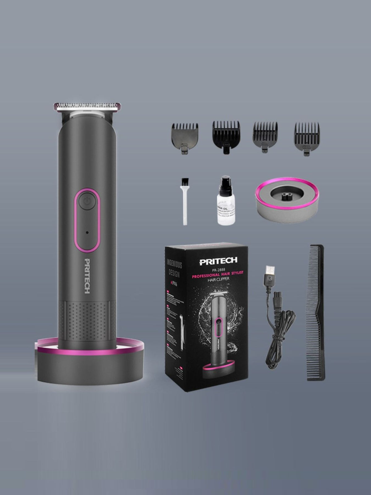 Portable hair clipper full product view