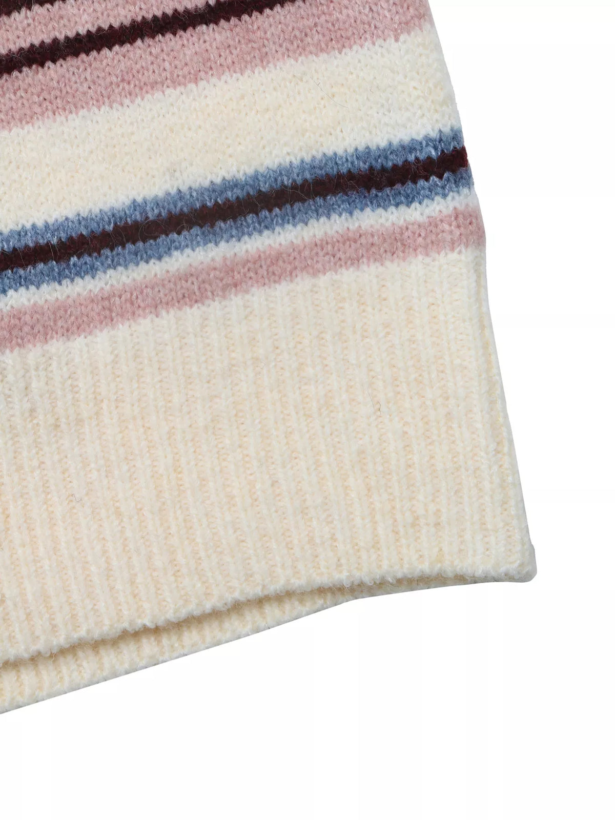 Striped Polo Collar Sweater in Pink view 7