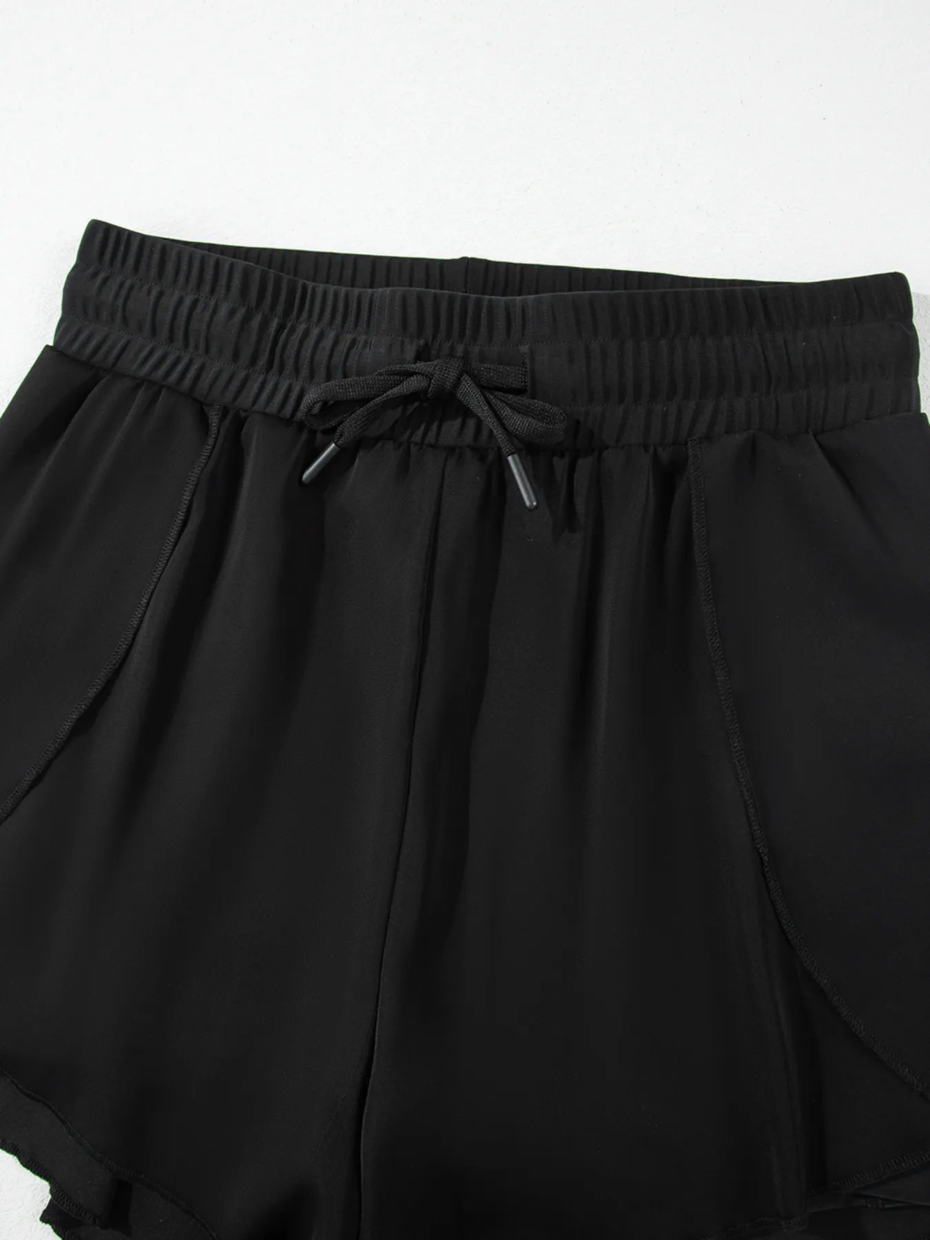 High Waisted Drawstring Swim Shorts - Fashorio