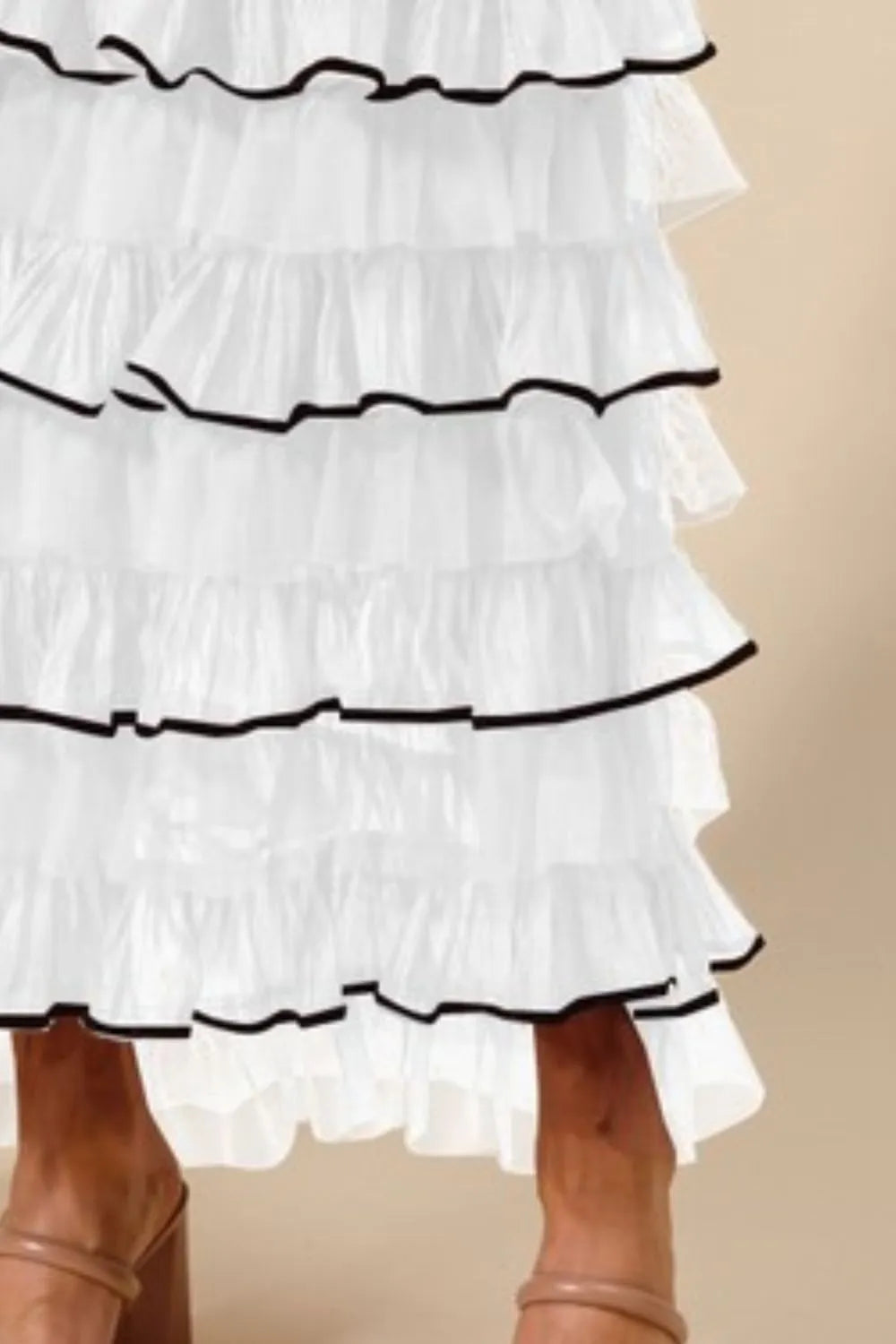 SO ME Layered Ruffled Tulle Maxi Skirt - Fashorio