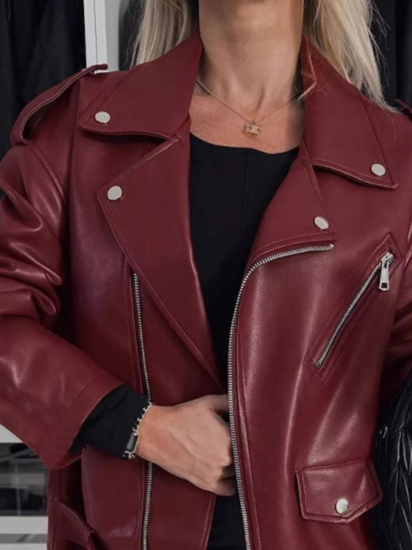 Full Size Zip Up Long Sleeve Jacket Plus Size - Fashorio