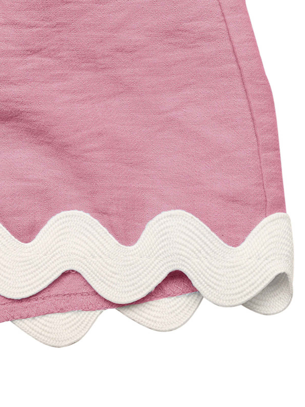 Wrap romper alternate fabric texture close up
