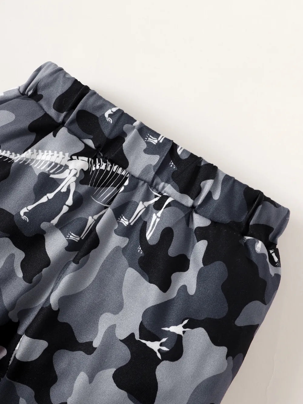 Children's Striped Hooded Bodysuit and Camouflage Pants Set - Fashorio