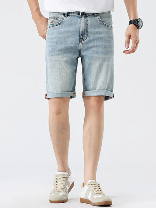 Men's Washed Denim Shorts - Fashorio