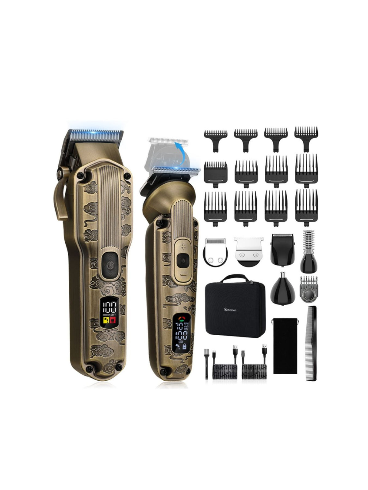 Man using hair clipper for haircut