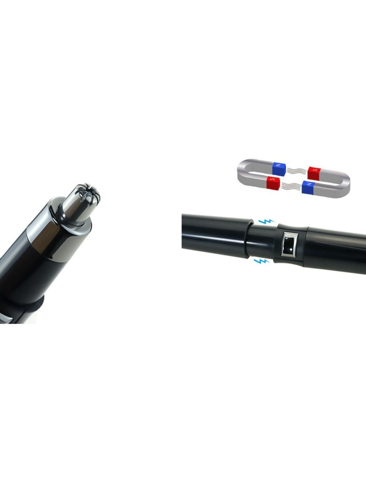 Nose hair trimmer held in hand