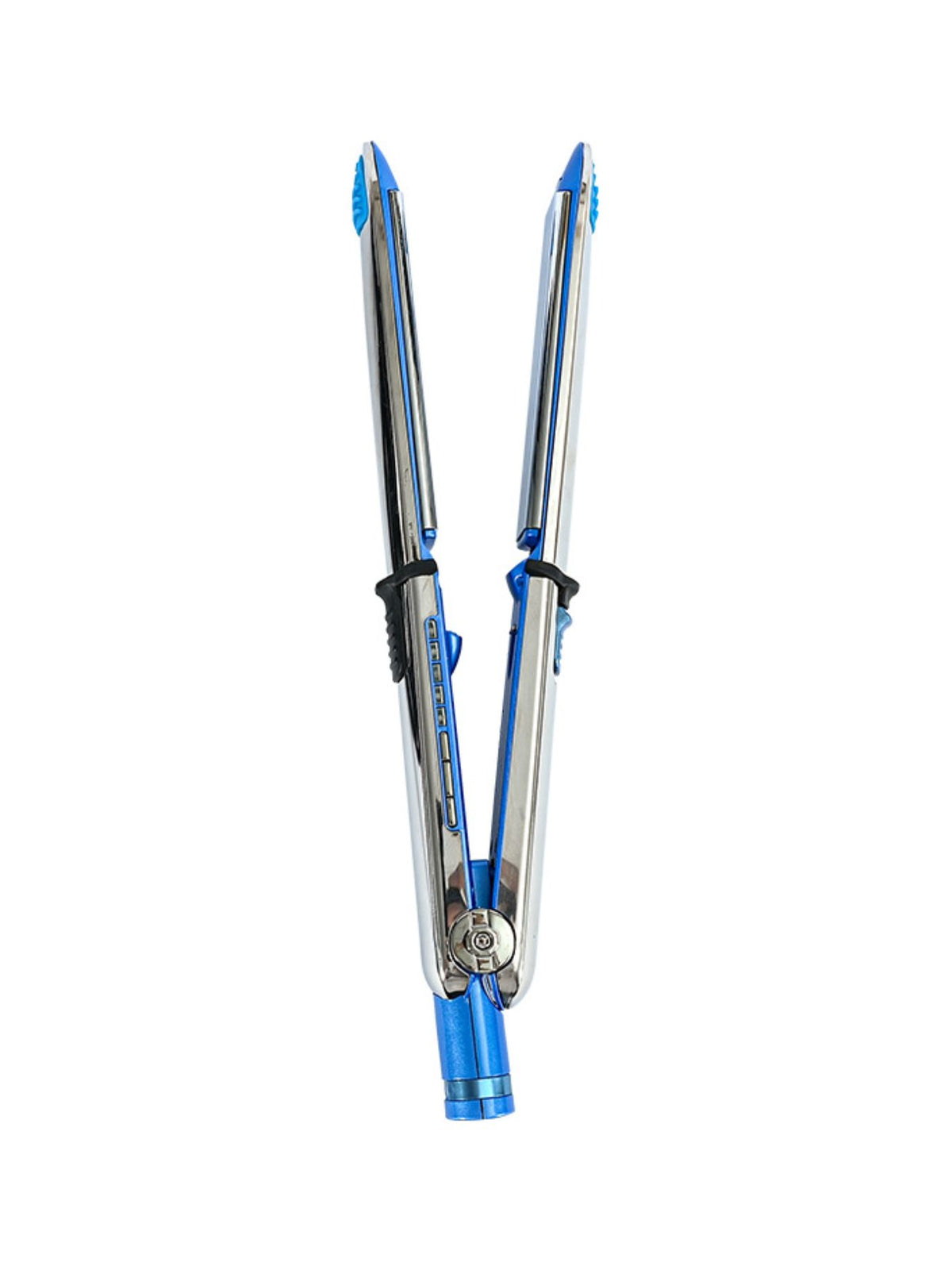 Full view of blue hair straightener