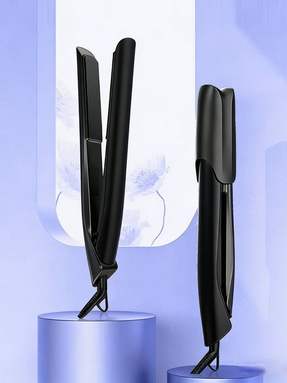 Adjustable temperature hair straightener front view