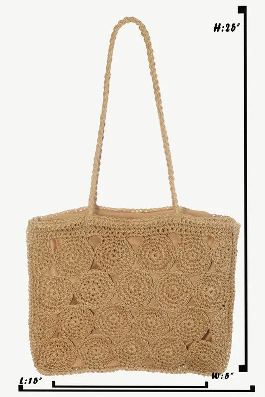 Square Braided Pattern Tote Bag detail